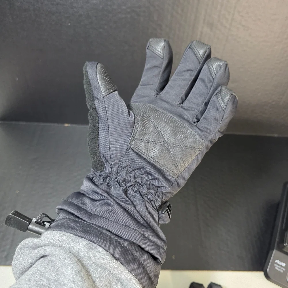 Head Winter Gloves Womens Large Black Purple Ski Snowboard Fleece‎ Lined